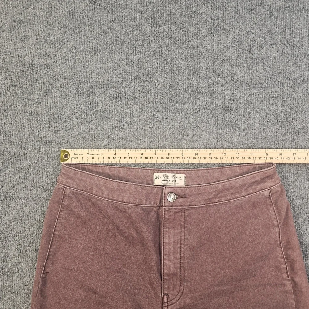 We The Free Free People Just Float On Flare Jeans Brown  High Rise  31 Raw Hem